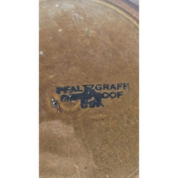 Pfaltzgraff Gourmet Brown Drip Pottery Large 10" Serving Bowl Vintage - Picture 6 of 8